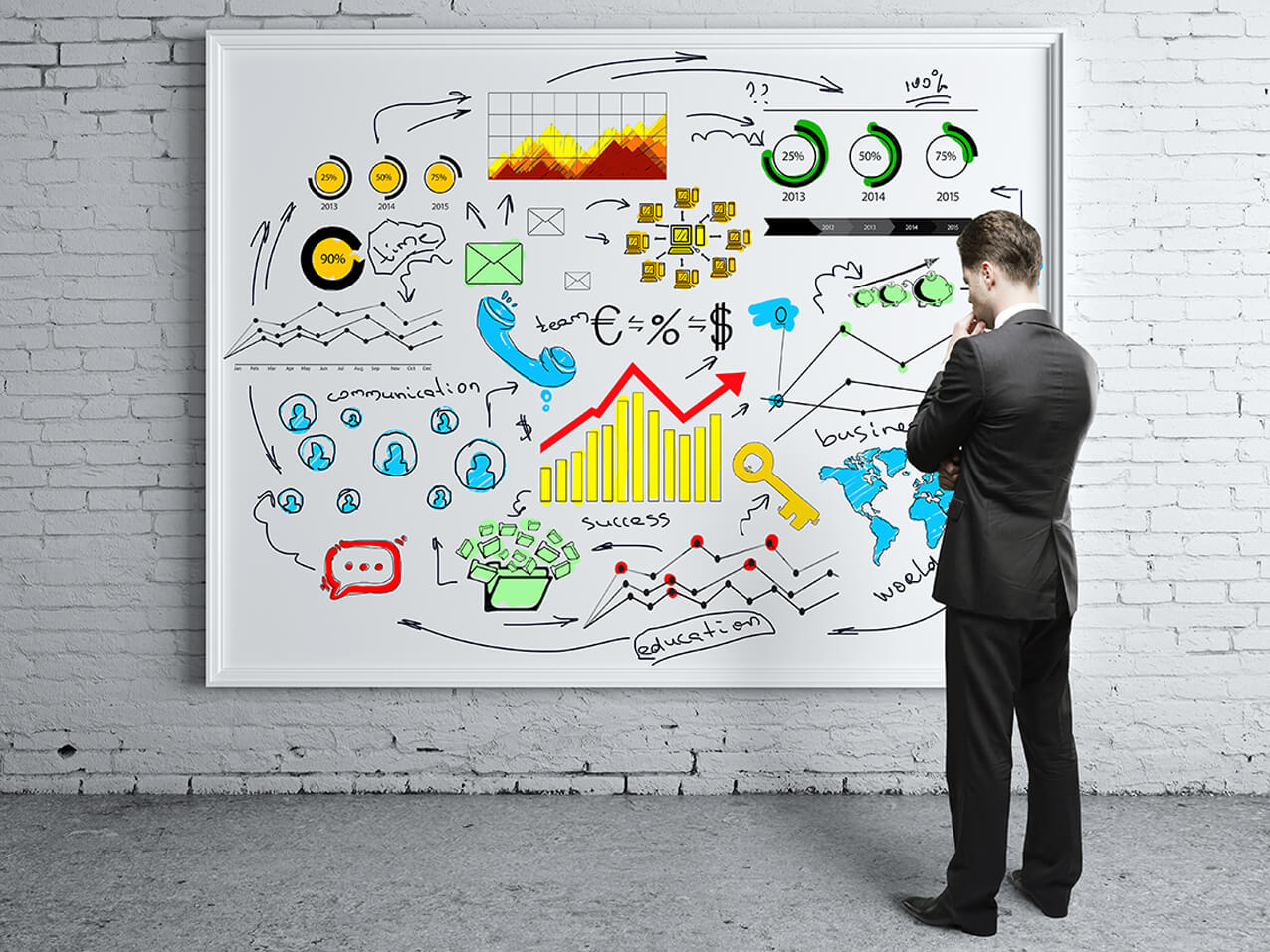 Whiteboardtafel-Whiteboardschild-Stahlverbund-Druck-Magnet-beschreibbar